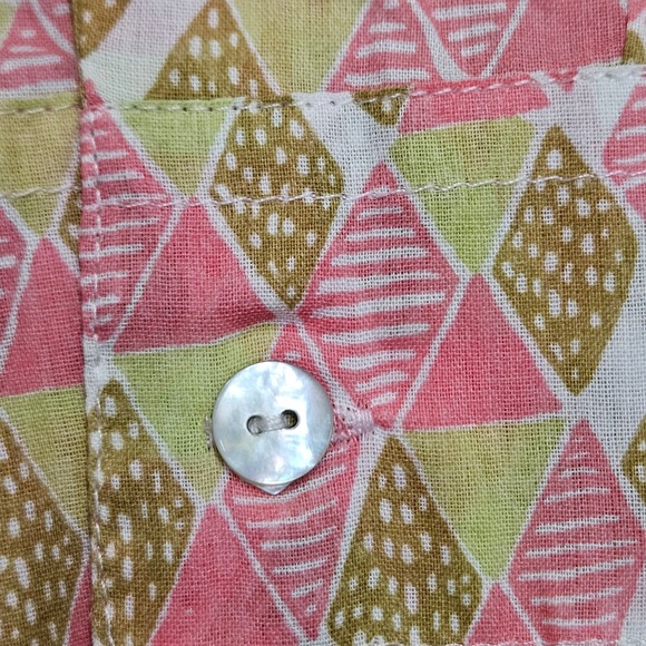 NWT Rock Flower Paper Long Sleeve Popover Geometric Print Beach Tunic Size Small - Picture 4 of 7